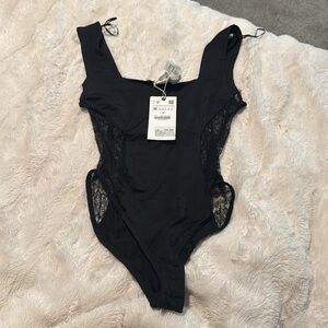 Zara Black Lace Bodysuit